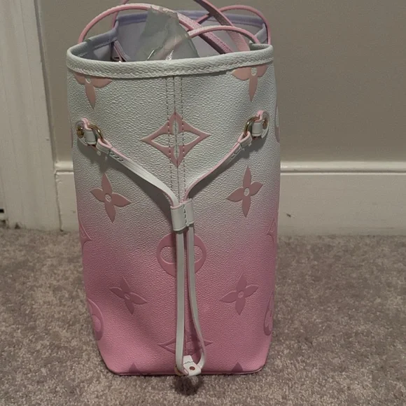 Louis Vuitton Pastel Pink and Purple Tote Bag sunrise Pastel Neverfull MM New - Picture 2 of 9